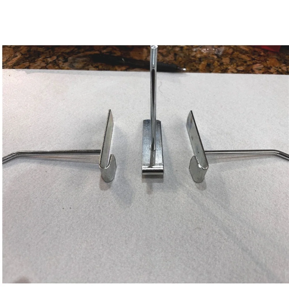 utility notch hook display fixture bracket  for slatwall panels 125 pcs